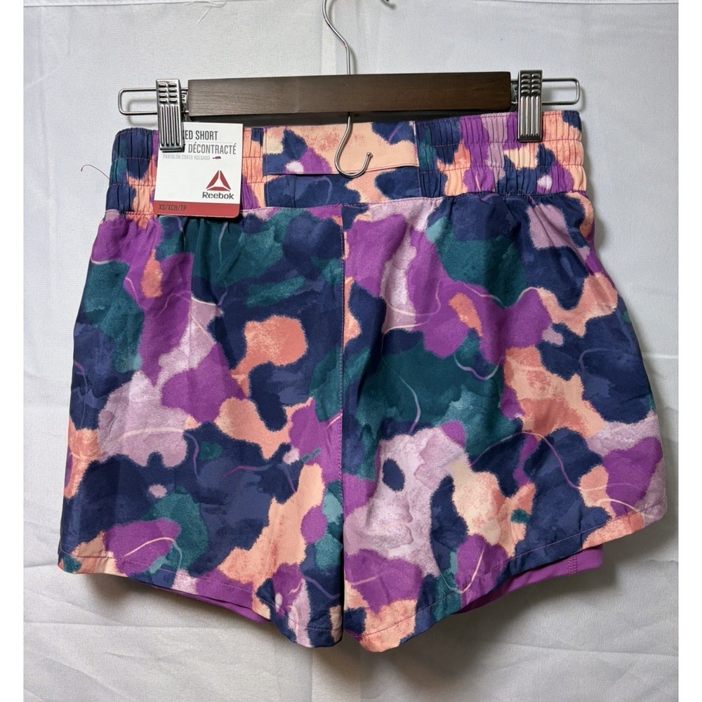 Reebok Running gym shorts colorful bright   Spandex‎ Size XS NWT